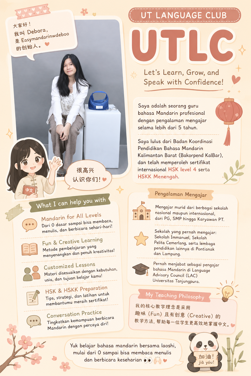 Tutor Debora Bahasa Mandarin